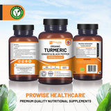 Prowise Turmeric Curcumin 1440mg with Black Pepper & Ginger 120 Vegan Capsule