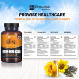 Prowise Vitamin D3 4000IU & K2 MK7 100μg Vegetarian 180 Tablets