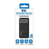 FX 10,000 mAh Powerbank with Type-C 3A Output Black