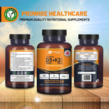 Prowise Vitamin D3 4000IU & K2 MK7 100μg Vegetarian 180 Tablets